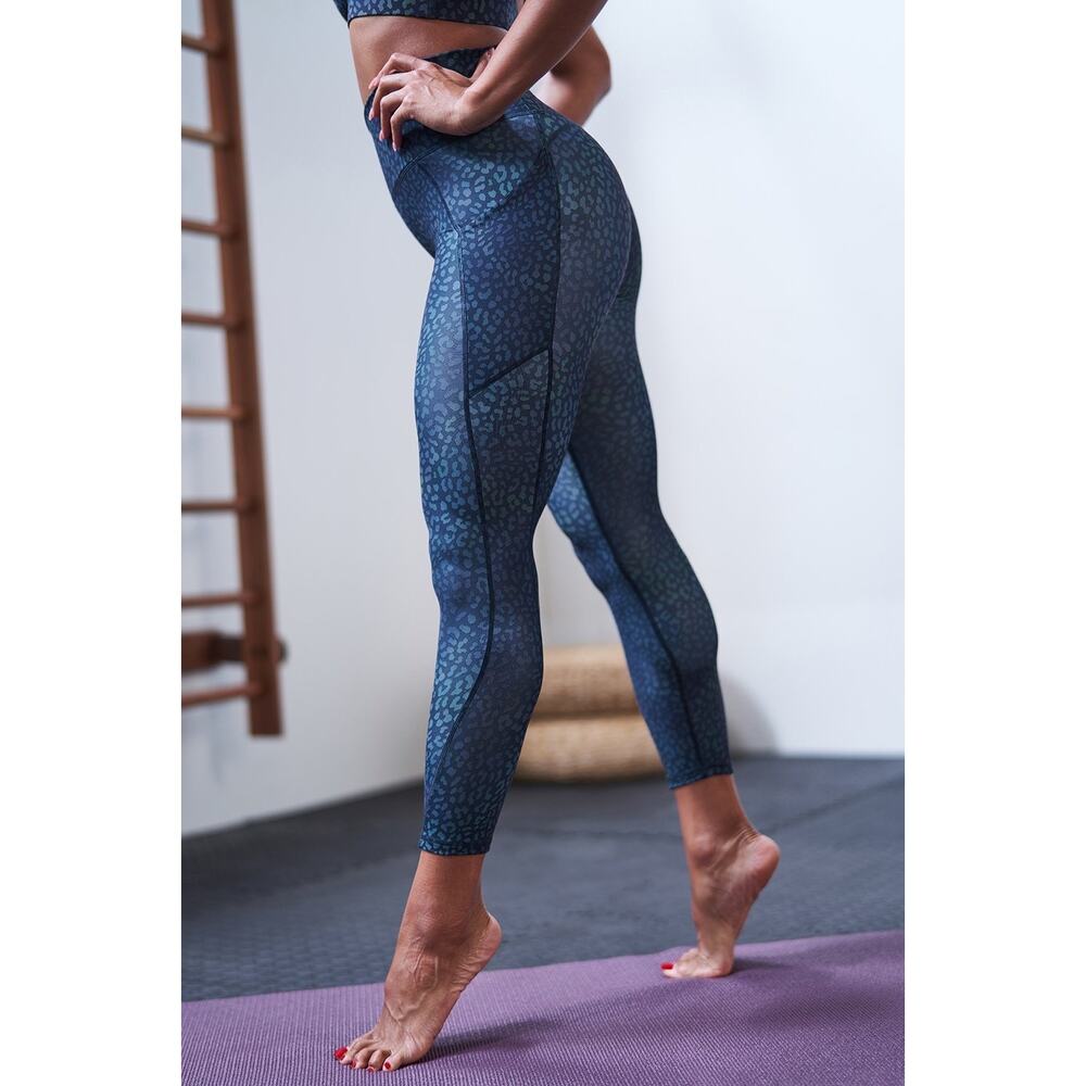 Oasis PureLuxe By Fabletics High-Waisted Athletic Cheetah Legging Size S